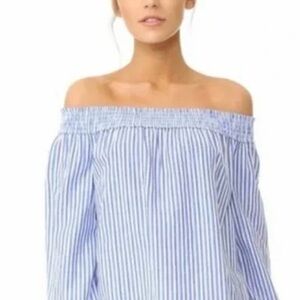 Rag and Bone Striped off the shoulder top size M